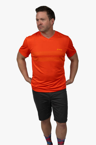 Hi-Viz Orange Bike Shirt – Stripes