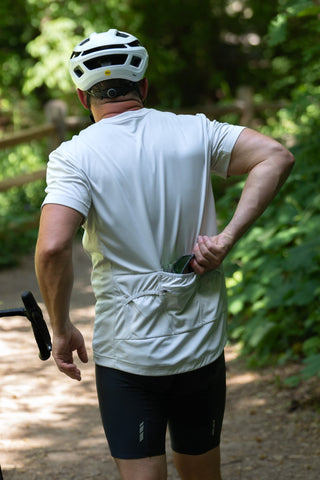 2025 Men's Core Short Sleeve Jersey Glacier Gray - Stripes - El Roo Bike