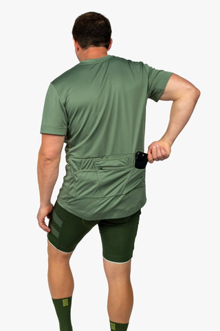 2025 Men's Core Short Sleeve Jersey Summit Green - Logo - El Roo Bike