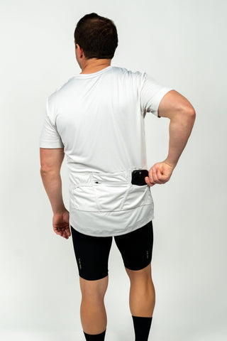 2025 Men's Core Short Sleeve Jersey Glacier Gray - Stripes - El Roo Bike