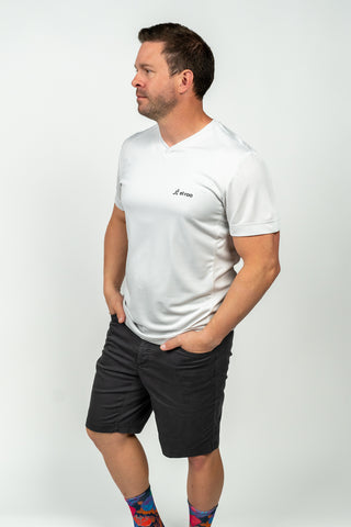 2025 Men's Core Short Sleeve Jersey Glacier Gray - Logo - El Roo Bike