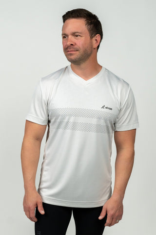 2025 Men's Core Short Sleeve Jersey Glacier Gray - Stripes - El Roo Bike