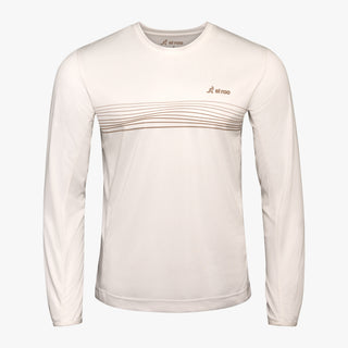 White with Wave - Men's Element Long Sleeve Relaxed Fit Bike Jersey- El Roo Bike
